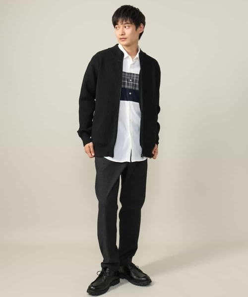 a.v.v（アーヴェヴェ）の「【春先まで使える】ドライバーズリブニットカーディガン（カーディガン/ボレロ・メンズ・チャコールグレー/ネイビー/ブラック・46/48/50）」の11枚目の写真