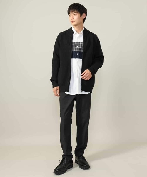 a.v.v（アーヴェヴェ）の「【春先まで使える】ドライバーズリブニットカーディガン（カーディガン/ボレロ・メンズ・チャコールグレー/ネイビー/ブラック・46/48/50）」の12枚目の写真