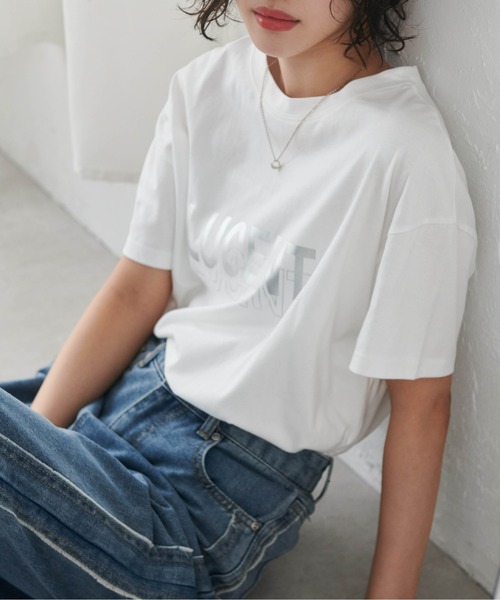 RANAN(ラナン)の「ロゴプリントTシャツ(Tシャツ/カットソー・レディース・ホワイト系その他/ホワイト×シルバー/ホワイト×ブラウン・M/L/LL)」の18枚目の写真