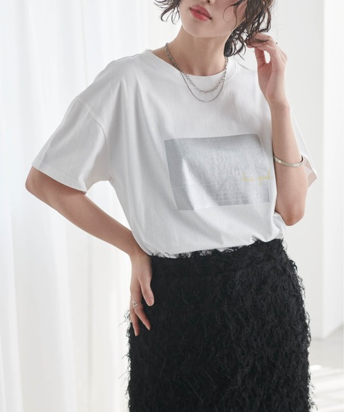 RANAN(ラナン)の「ロゴプリントTシャツ(Tシャツ/カットソー・レディース・ホワイト系その他/ホワイト×シルバー/ホワイト×ブラウン・M/L/LL)」の11枚目の写真