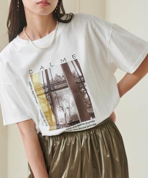 RANAN(ラナン)の「ロゴプリントTシャツ(Tシャツ/カットソー・レディース・ホワイト系その他/ホワイト×シルバー/ホワイト×ブラウン・M/L/LL)」の6枚目の写真