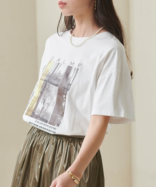 RANAN(ラナン)の「ロゴプリントTシャツ(Tシャツ/カットソー・レディース・ホワイト系その他/ホワイト×シルバー/ホワイト×ブラウン・M/L/LL)」の7枚目の写真