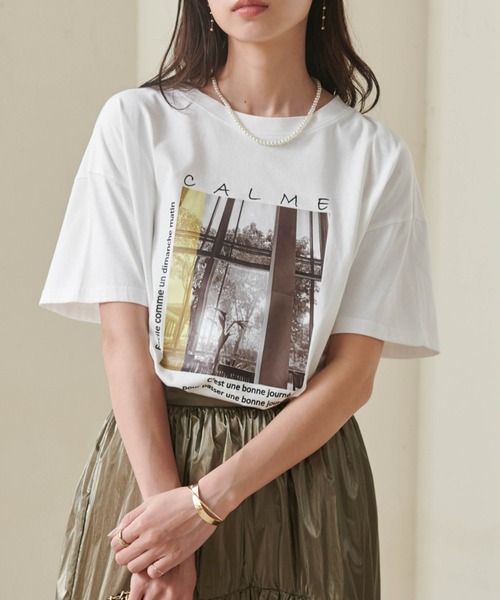 RANAN(ラナン)の「ロゴプリントTシャツ(Tシャツ/カットソー・レディース・ホワイト系その他/ホワイト×シルバー/ホワイト×ブラウン・M/L/LL)」の8枚目の写真