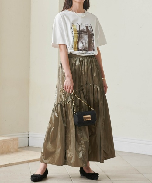 RANAN(ラナン)の「ロゴプリントTシャツ(Tシャツ/カットソー・レディース・ホワイト系その他/ホワイト×シルバー/ホワイト×ブラウン・M/L/LL)」の9枚目の写真