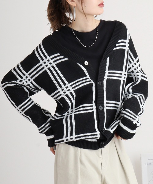 FUNALIVE(ファンアライブ)の「ニットカーディガン(カーディガン/ボレロ・メンズ・ベージュ/ブラック・L/M)」の9枚目の写真