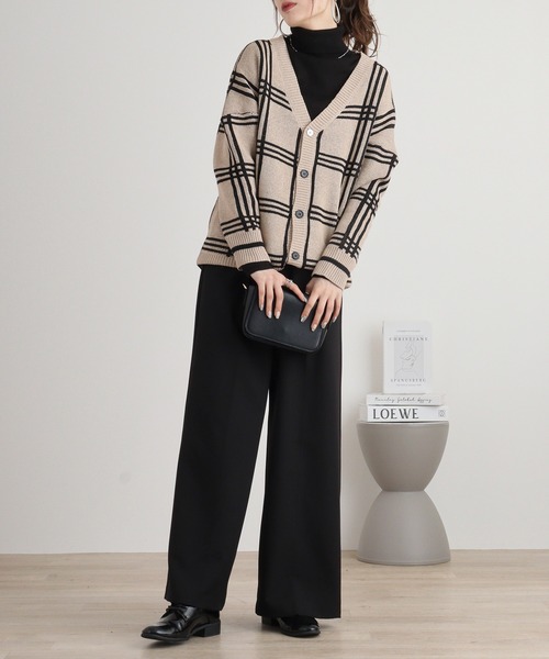 FUNALIVE(ファンアライブ)の「ニットカーディガン(カーディガン/ボレロ・メンズ・ベージュ/ブラック・L/M)」の3枚目の写真