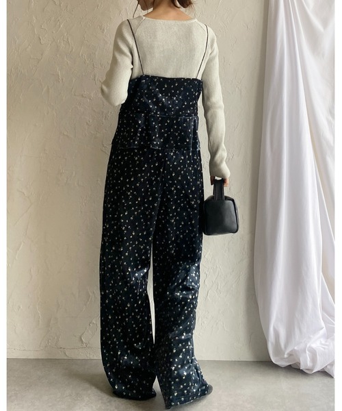 She's Closet(シーズクローゼット)の「フレア切り替え花柄ベロアキャミソールビスチェ(キャミソール・レディース・ピンク/ホワイト・FREE)」の6枚目の写真
