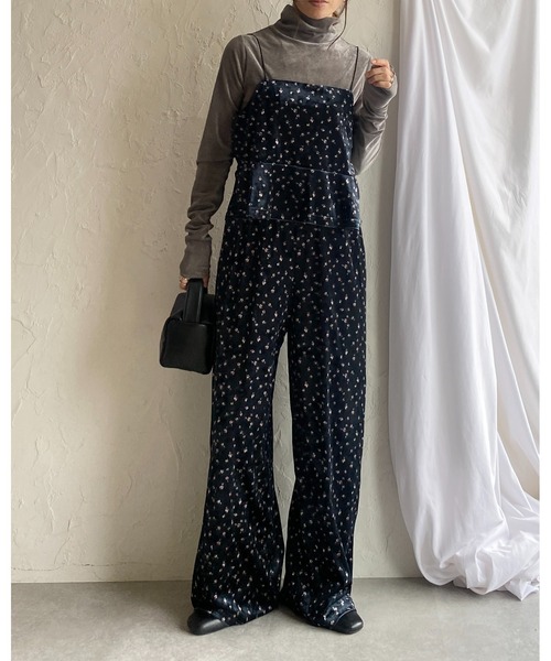 She's Closet(シーズクローゼット)の「フレア切り替え花柄ベロアキャミソールビスチェ(キャミソール・レディース・ピンク/ホワイト・FREE)」の16枚目の写真