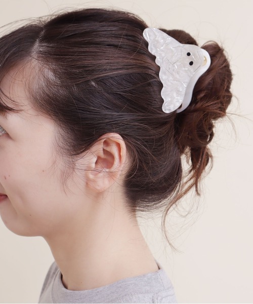 didizizi（ディディジジ）の「おばけ　ヘアクリップ（バレッタ/ヘアクリップ・レディース・アイボリー/グレー・FREE）」の9枚目の写真