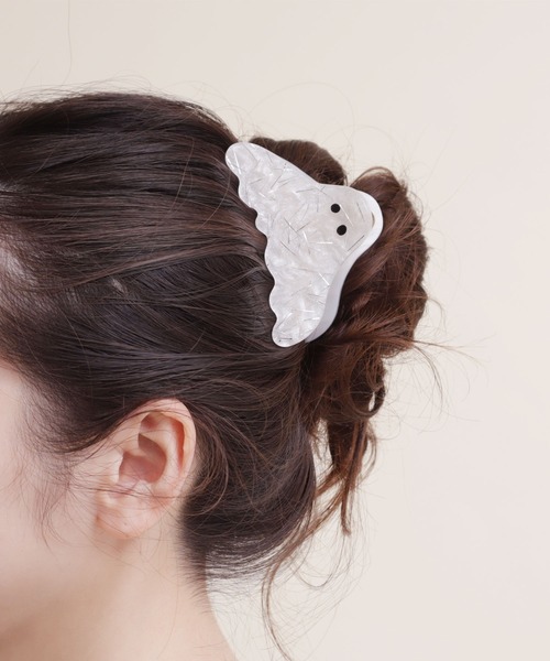 didizizi（ディディジジ）の「おばけ　ヘアクリップ（バレッタ/ヘアクリップ・レディース・アイボリー/グレー・FREE）」の10枚目の写真