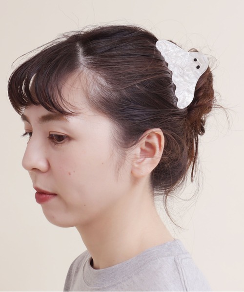 didizizi（ディディジジ）の「おばけ　ヘアクリップ（バレッタ/ヘアクリップ・レディース・アイボリー/グレー・FREE）」の12枚目の写真