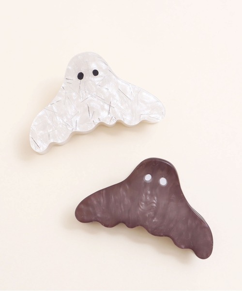 didizizi（ディディジジ）の「おばけ　ヘアクリップ（バレッタ/ヘアクリップ・レディース・アイボリー/グレー・FREE）」の4枚目の写真