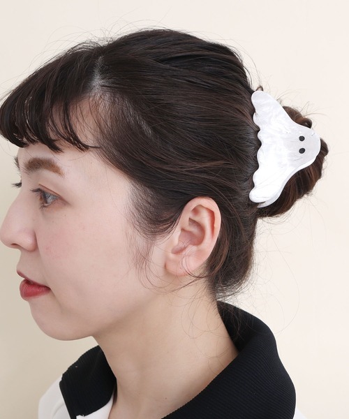 didizizi（ディディジジ）の「おばけ　ヘアクリップ（バレッタ/ヘアクリップ・レディース・アイボリー/グレー・FREE）」の16枚目の写真