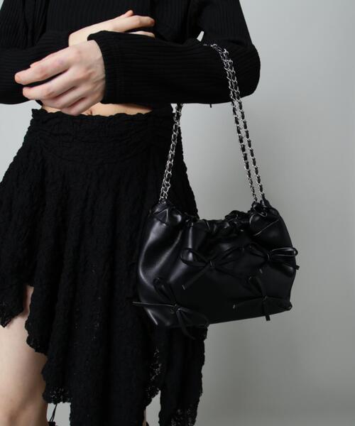 SIS(エスアイエス)の「【WEB限定】SIS/エスアイエス/リボンチェーンバッグ(ショルダーバッグ・レディース・ブラック/パープル/シルバー/ブルー/アイボリー・F)」の20枚目の写真