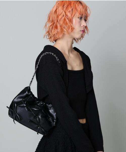 SIS(エスアイエス)の「【WEB限定】SIS/エスアイエス/リボンチェーンバッグ(ショルダーバッグ・レディース・ブラック/パープル/シルバー/ブルー/アイボリー・F)」の21枚目の写真