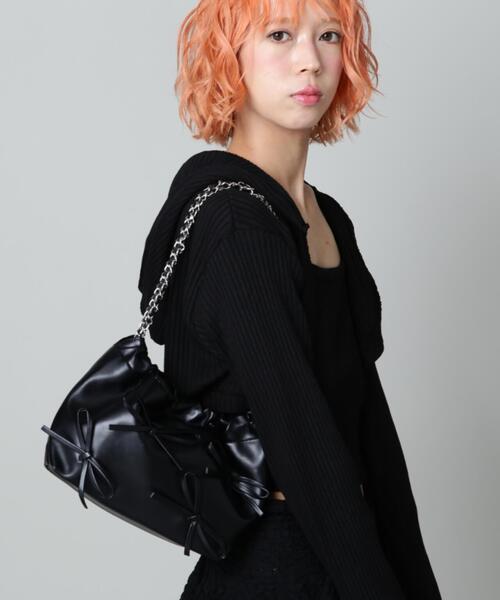 SIS(エスアイエス)の「【WEB限定】SIS/エスアイエス/リボンチェーンバッグ(ショルダーバッグ・レディース・ブラック/パープル/シルバー/ブルー/アイボリー・F)」の22枚目の写真