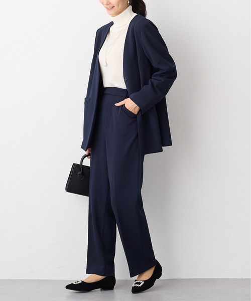 for/c（フォーシー）の「[セレモニー/オケージョン対応]テーパードストレートパンツ【サスティナブル】（スラックス・レディース・ブラック/ネイビー/ベージュ・M/S/L/LL）」の19枚目の写真