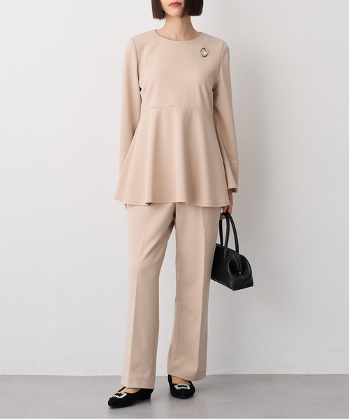 for/c（フォーシー）の「[セレモニー/オケージョン対応]テーパードストレートパンツ【サスティナブル】（スラックス・レディース・ブラック/ネイビー/ベージュ・M/S/L/LL）」の17枚目の写真