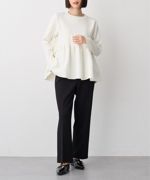 for/c（フォーシー）の「[セレモニー/オケージョン対応]テーパードストレートパンツ【サスティナブル】（スラックス・レディース・ブラック/ネイビー/ベージュ・M/S/L/LL）」の11枚目の写真