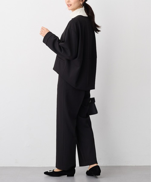 for/c（フォーシー）の「[セレモニー/オケージョン対応]テーパードストレートパンツ【サスティナブル】（スラックス・レディース・ブラック/ネイビー/ベージュ・M/S/L/LL）」の5枚目の写真