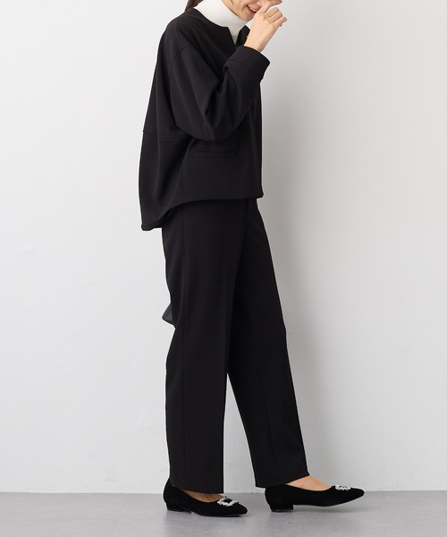 for/c（フォーシー）の「[セレモニー/オケージョン対応]テーパードストレートパンツ【サスティナブル】（スラックス・レディース・ブラック/ネイビー/ベージュ・M/S/L/LL）」の6枚目の写真