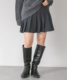 LinoU.（リノユー）の「ミニ丈プリーツキュロットスカート（スカート）」