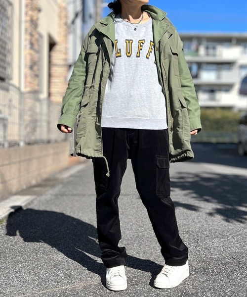 BEATJIVE（ビートジャイブ）の「コーデュロイ カーゴパンツ ワイド テーパード パンツ レディース（カーゴパンツ・レディース・ベージュ/ブラック/カーキ・LARGE/MEDIUM）」の14枚目の写真