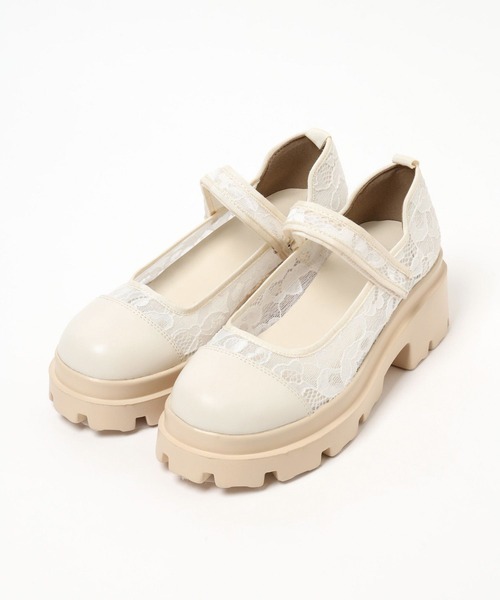 3.3 Field Trip （3.3フィールドトリップ）の「3.3 Field Trip／レースメリージェーンシューズ（パンプス・レディース・アイボリー/ブラック・MEDIUM/LARGE）」の2枚目の写真