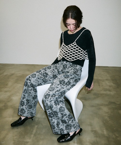 パンツ Flower Pattern Denim Wide Pants DHgate.com:2024 Flower Pattern Denim Jeans, Unisex Oversized