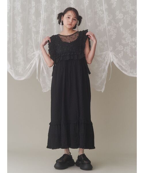 merry jenny（メリージェニー）の「flowerスパンコールカラー　/　花柄スパンコールカラー（付け襟・レディース・ピンク/ブラック/オフホワイト・FREE）」の19枚目の写真