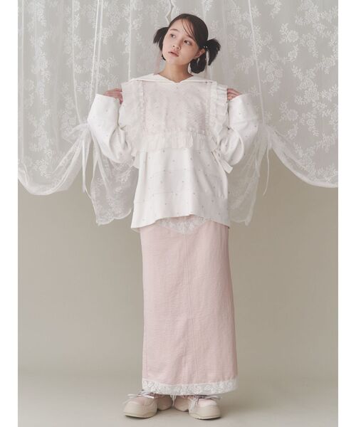 merry jenny（メリージェニー）の「flowerスパンコールカラー　/　花柄スパンコールカラー（付け襟・レディース・ピンク/ブラック/オフホワイト・FREE）」の14枚目の写真