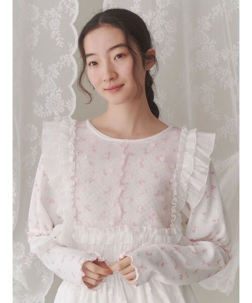 merry jenny（メリージェニー）の「flowerスパンコールカラー　/　花柄スパンコールカラー（付け襟・レディース・ピンク/ブラック/オフホワイト・FREE）」の11枚目の写真