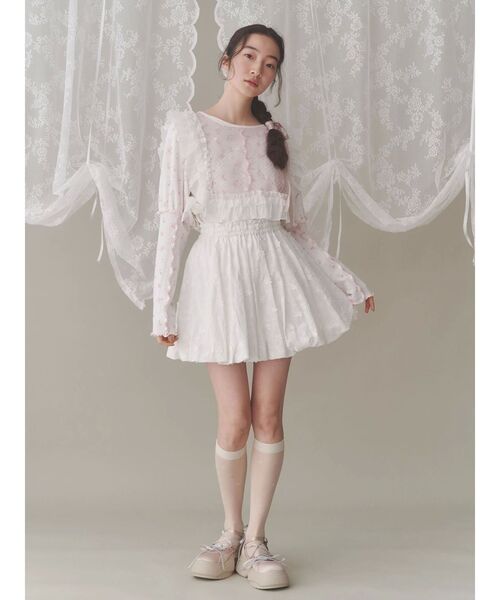 merry jenny（メリージェニー）の「flowerスパンコールカラー　/　花柄スパンコールカラー（付け襟・レディース・ピンク/ブラック/オフホワイト・FREE）」の7枚目の写真