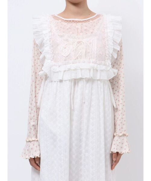 merry jenny（メリージェニー）の「flowerスパンコールカラー　/　花柄スパンコールカラー（付け襟・レディース・ピンク/ブラック/オフホワイト・FREE）」の4枚目の写真