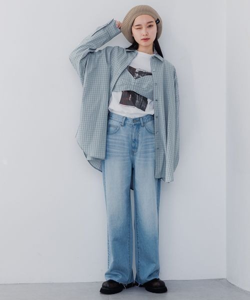 JEANASIS（ジーナシス）の「リラックスルーズデニム/292619（デニムパンツ・レディース・ライトブルー/グレー・SMALL/MEDIUM）」の22枚目の写真