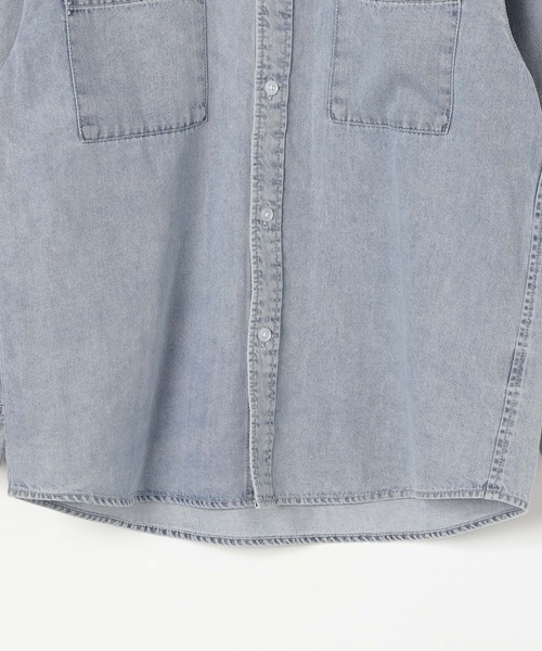 GLOBAL WORK（グローバルワーク）の「GOODデニムシャツ長袖/283778（シャツ/ブラウス・キッズ・ブラック/ブルー・140cm/150cm/160cm/170cm）」の8枚目の写真