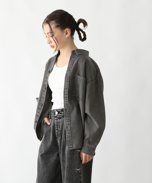 GLOBAL WORK（グローバルワーク）の「GOODデニムシャツ長袖/283778（シャツ/ブラウス・キッズ・ブラック/ブルー・140cm/150cm/160cm/170cm）」の18枚目の写真