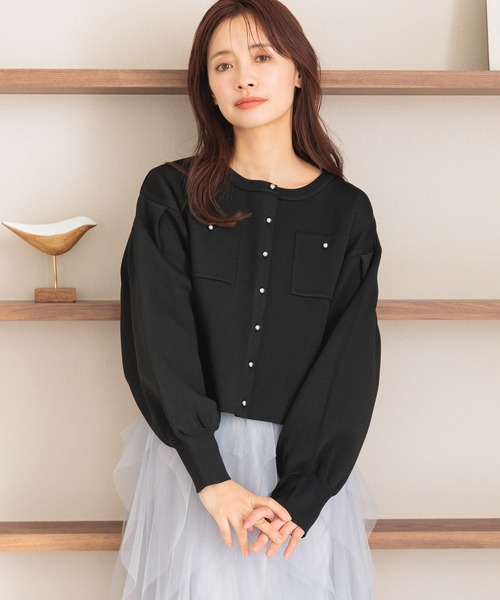 メタルボタンジャケットライクカーディガン 315507（カーディガン/ボレロ）｜mysty woman（ミスティウーマン）