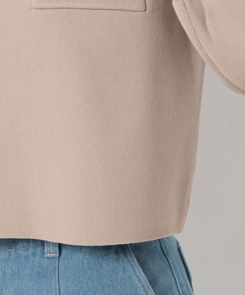 mysty woman(ミスティウーマン)の「メタルボタンジャケットライクカーディガン 315507(カーディガン/ボレロ・レディース・グレイッシュベージュ/オフホワイト/ライトブルー/ブラック・FREE)」の13枚目の写真