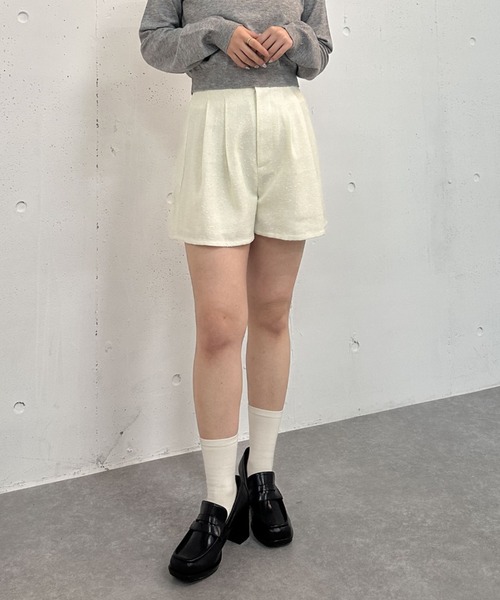 archives(アルシーヴ)の「【25ss/セットアップ対応】ラメネップツイードショートパンツ(その他パンツ・レディース・アイボリー/ブラック・MEDIUM)」の2枚目の写真