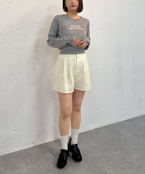 archives(アルシーヴ)の「【25ss/セットアップ対応】ラメネップツイードショートパンツ(その他パンツ・レディース・アイボリー/ブラック・MEDIUM)」の7枚目の写真