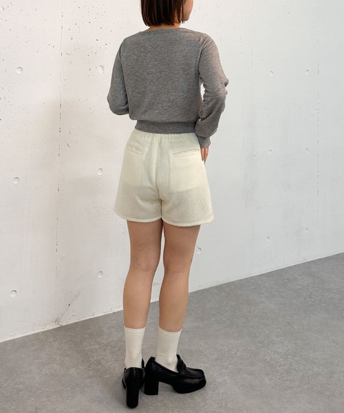 archives(アルシーヴ)の「【25ss/セットアップ対応】ラメネップツイードショートパンツ(その他パンツ・レディース・アイボリー/ブラック・MEDIUM)」の10枚目の写真