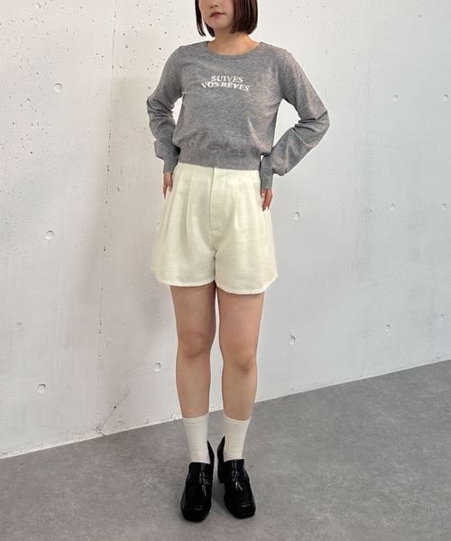 archives(アルシーヴ)の「【25ss/セットアップ対応】ラメネップツイードショートパンツ(その他パンツ・レディース・アイボリー/ブラック・MEDIUM)」の8枚目の写真