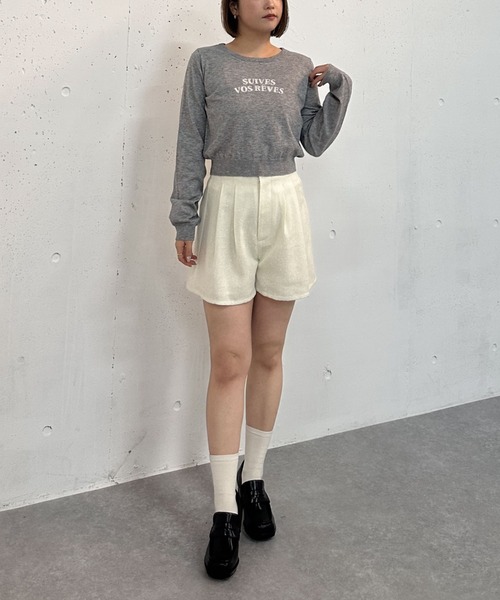 archives(アルシーヴ)の「【25ss/セットアップ対応】ラメネップツイードショートパンツ(その他パンツ・レディース・アイボリー/ブラック・MEDIUM)」の9枚目の写真