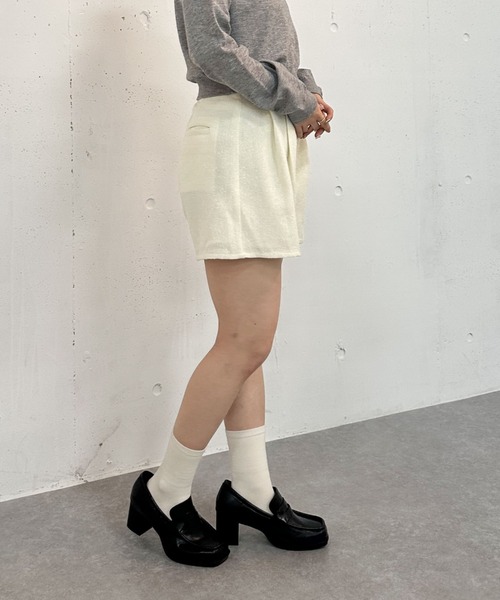 archives(アルシーヴ)の「【25ss/セットアップ対応】ラメネップツイードショートパンツ(その他パンツ・レディース・アイボリー/ブラック・MEDIUM)」の5枚目の写真