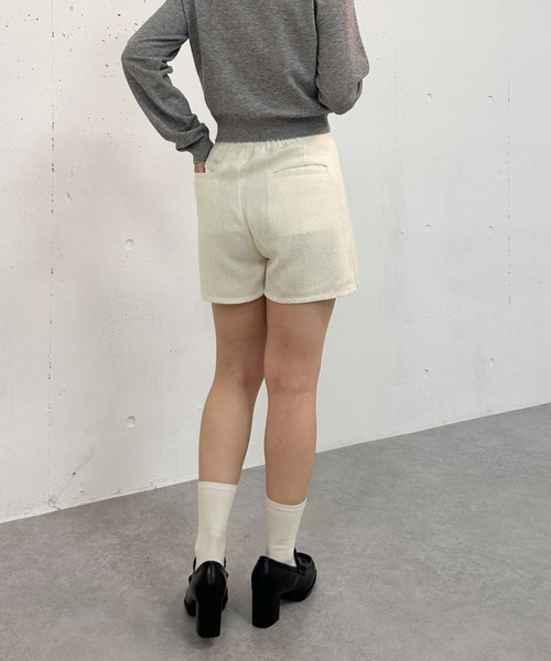 archives(アルシーヴ)の「【25ss/セットアップ対応】ラメネップツイードショートパンツ(その他パンツ・レディース・アイボリー/ブラック・MEDIUM)」の6枚目の写真