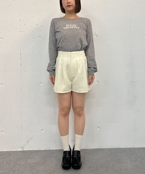 archives(アルシーヴ)の「【25ss/セットアップ対応】ラメネップツイードショートパンツ(その他パンツ・レディース・アイボリー/ブラック・MEDIUM)」の15枚目の写真