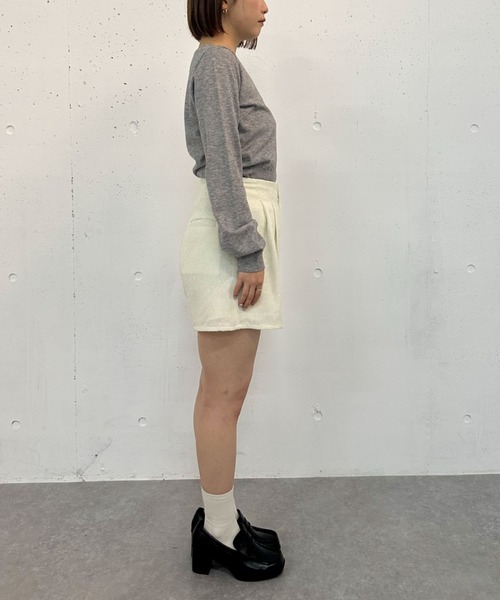 archives(アルシーヴ)の「【25ss/セットアップ対応】ラメネップツイードショートパンツ(その他パンツ・レディース・アイボリー/ブラック・MEDIUM)」の16枚目の写真