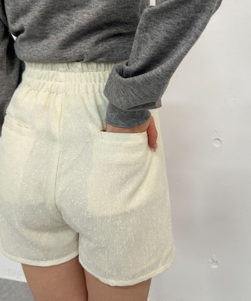 archives(アルシーヴ)の「【25ss/セットアップ対応】ラメネップツイードショートパンツ(その他パンツ・レディース・アイボリー/ブラック・MEDIUM)」の20枚目の写真