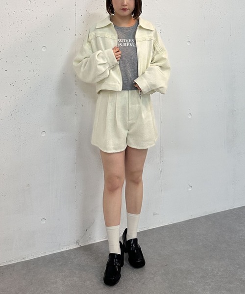 archives(アルシーヴ)の「【25ss/セットアップ対応】ラメネップツイードショートパンツ(その他パンツ・レディース・アイボリー/ブラック・MEDIUM)」の11枚目の写真
